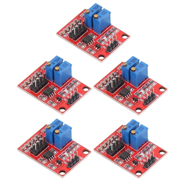 Générateur de Signaux d'Onde Carrés, 5pcs NE555 Module d'Impulsion Module de Générateur Réglable en Fréquence Intégration Transparente