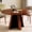 Walnut, variant on Laisnet 47" Round Dining Table for 6, Modern Wooden Dinner Table for Kitchen Living Room, Black