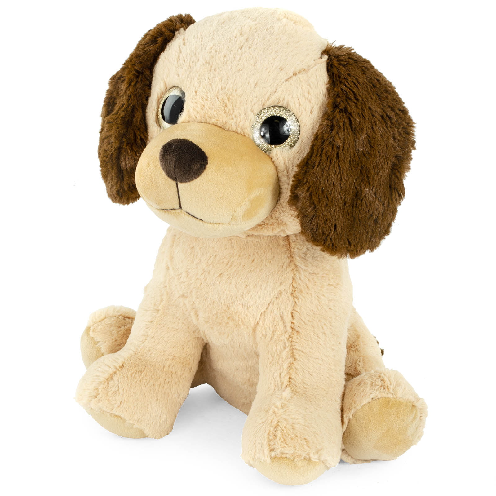 Super Soft Plush Corduroy Cuddle Farm Sitting Dog Stuffed Animal Toy, 14 inch Adorable Farm