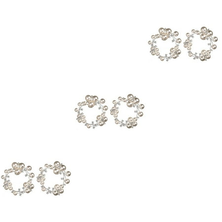 3 PCS Ornaments Jewelry Pearl Buckle Shoe Clip for Formal Event Embellishment