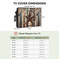 thumbnail image 3 of Outdoor TV Cover 30 to 32 Inches, Country Star Farmhouse Texas Star Shabby Wood Grain Waterproof and Weatherproof TV Cover with Remote Control Pocket, Flat Screen TV Cover Protector for Outside TV, 3 of 6