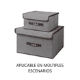 thumbnail image 3 of Cajas Organizadoras 4 Units De Tela Plegable C/ Tap Topon Lab.G Gris, 3 of 4