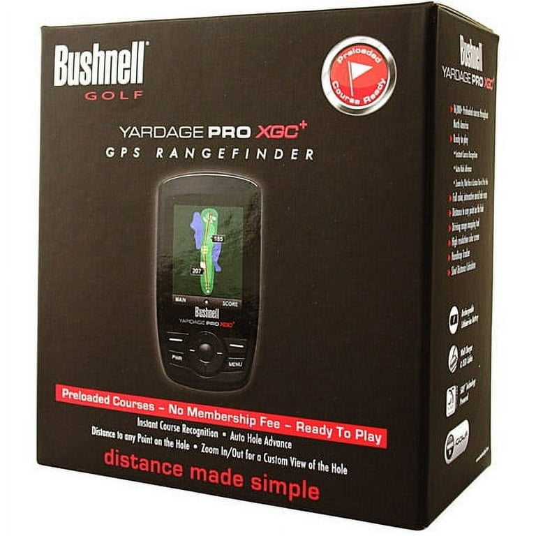 Bushnell Yardage Pro XGC Plus Golf GPS Rangefinder Black w