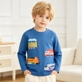 thumbnail image 5 of Bjutir Fall T Shirts For Boys Toddler Cartoon Car Print Long Sleeve Crew Neck Tops Comfort Soft Kids Daily Wear Tees Size 12 Months-7 Years, 5 of 9