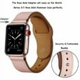 thumbnail image 3 of Compatible with iWatch Band 45mm 44mm 42mm 41mm 40mm 38mm, Genuine Leather Replacement Band Strap Compatible with Apple Watch SE Series 7 6 5 4 3 2 1, 3 of 10