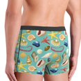 thumbnail image 4 of Men's Boxer Briefs, Conch Shells Print No.9020 Soft Comfy Mens Underwear Boxer Briefs Breathable With Widen Waist, 4 of 7
