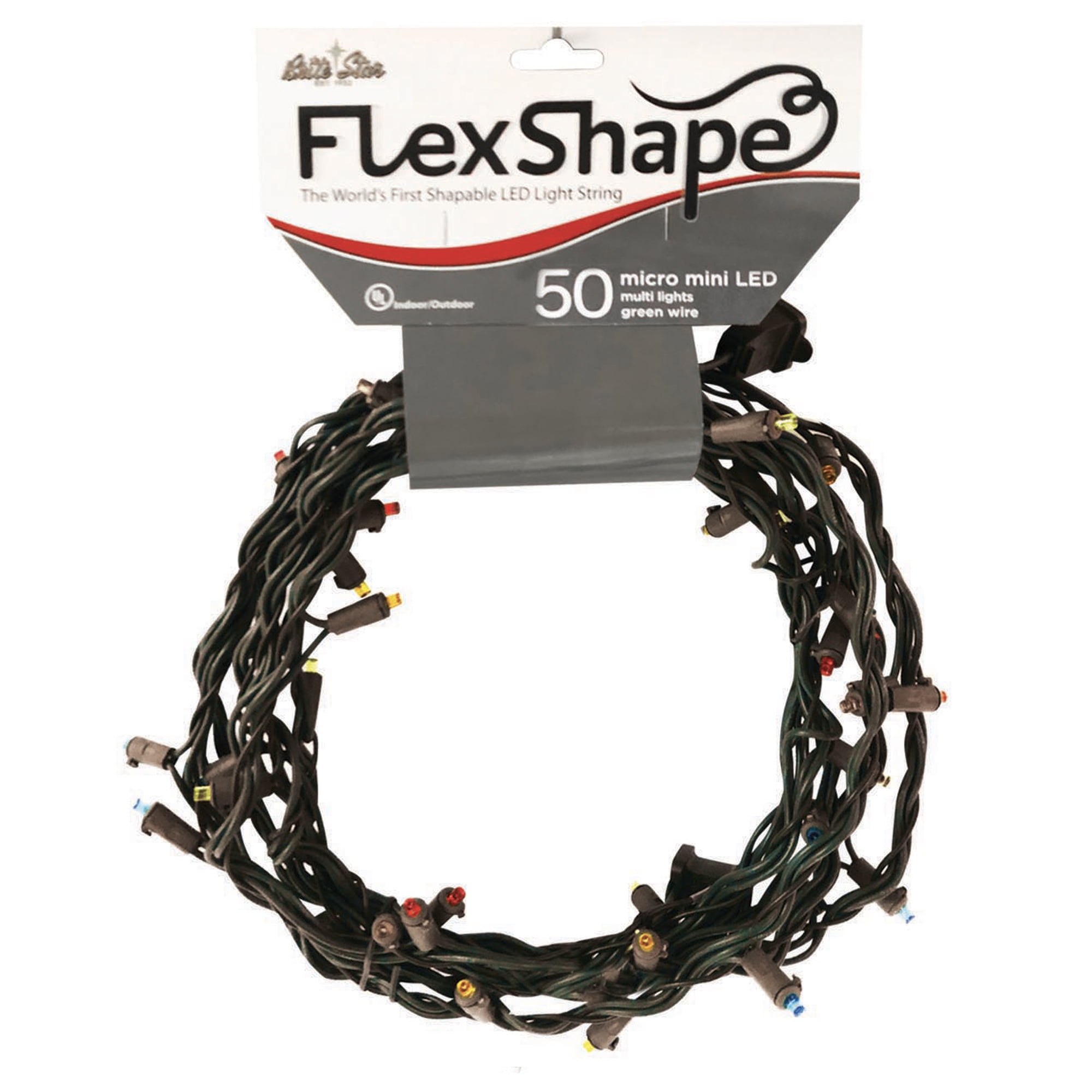50 Lt Micro Mini Flex-Shape LED Lights, Multi, Brown Wire - Walmart.com, image size:2000x2000