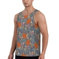 thumbnail image 2 of Picia Floral Squirrel Printed Men’s Performance Tank, Men's Workout Tank Top Moisture-Wicking Tank Top Muscle tee, Breathable Workout Shirt-, 2 of 7