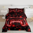 thumbnail image 2 of Castle Fairy Teens Red Honeycomb Gamepads Twin Comforter Sets,Video Game Bedding Set, 2 of 8