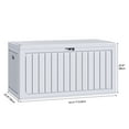 thumbnail image 5 of Uforic Outdoor 90 Gallon Lockable Deck Box, Double-Wall Resin Storage Box for Outdoor Patio,Lockable,‎Weatherproof,White, 5 of 5
