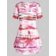 thumbnail image 2 of Más el tamaño del tinte del lazo del patrón V de encaje T cuello camisa Rosegal Camisetas tallas grandes, 2 of 5