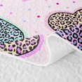 thumbnail image 5 of Erosebridal Abstract Chic Leopard Print Quilt Full,Colorful Loves Pattern Full Bedspread Sets For Men Women,3 Pieces, 5 of 7