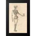 thumbnail image 2 of Bauhin, Caspar 16x24 Black Modern Framed Museum Art Print Titled - Human Skeleton with Hourglass, 2 of 5