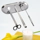 thumbnail image 2 of Juego de 4 tijeras para recortar, apagar y vaciar velas, ideal para bodas y hogar. Color plata. Plata+Bandeja, 2 of 8