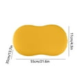 thumbnail image 3 of EazyTech Memory Foam Cervical Pillows for Neck Support, 22x14x4.5in Ergonomic Contour Pillow for Back/Stomach Sleepers Yellow, 3 of 7