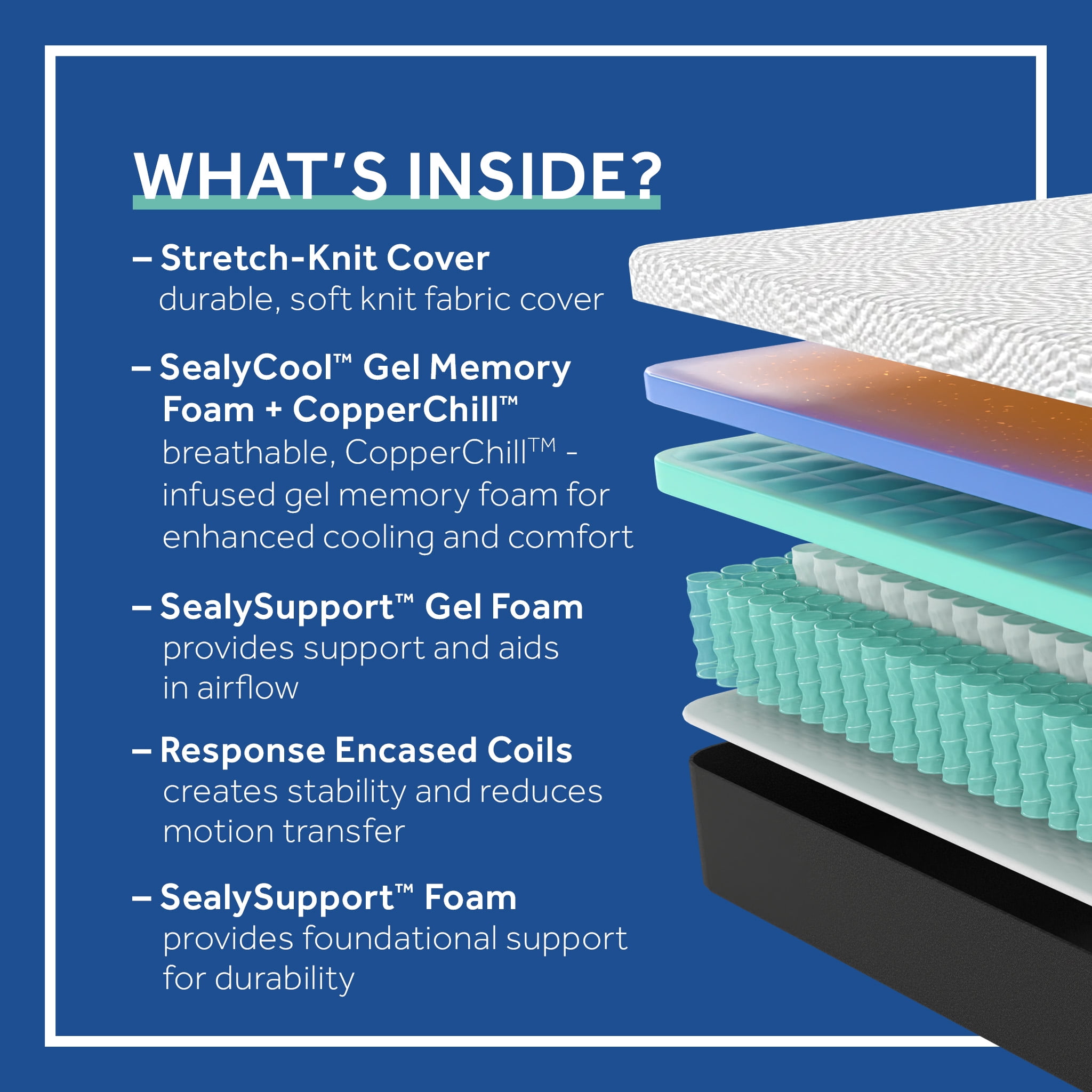 Sealy 10 memory foam mattress in a box deals
