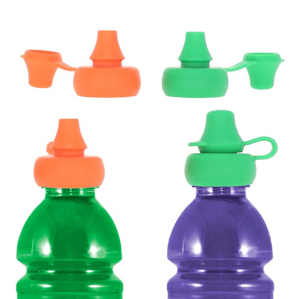 Tapón para botella KIDDIKAP Sport de silicona resistente a derrames