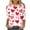 #0052-Red, variant on Women's T-Shirt Valentine's Day Printed Crewneck 3/4 Sleeve Loose Casual Pullover Tee Spring Summer Trendy Womens Tops Daily Date Party Leisure Wear