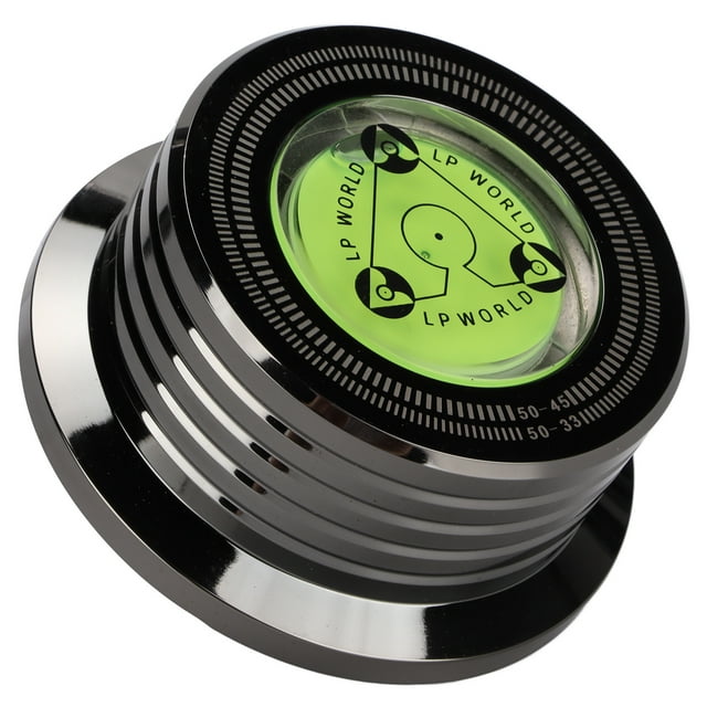 LP Record Weight Stabilizer, Prevent Shaking, Stable Rotation, Universal, Durable, with Bubble Leveling for LP Record Machine