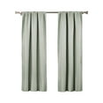thumbnail image 4 of Ecologee Wakefield Textured 100% Blackout Rod Pocket Indoor Curtain Panel Pair, Sage, 37" W x 63" L, 4 of 6