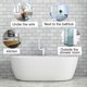 thumbnail image 5 of Alfombrilla de baño extralarga, lavable a máquina, antideslizante, para ducha, bañera, alfombrilla de baño con ventosa (40 x 100 cm, gris), 5 of 5