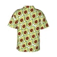 thumbnail image 3 of Uemuo Avocado Printed Regular Fit Short Sleeve Casual Hawaiian Shirt for Men,Aloha shirt,Tropical shirt,Floral print shirt,Vacation Beach shirt-XX-Large, 3 of 9