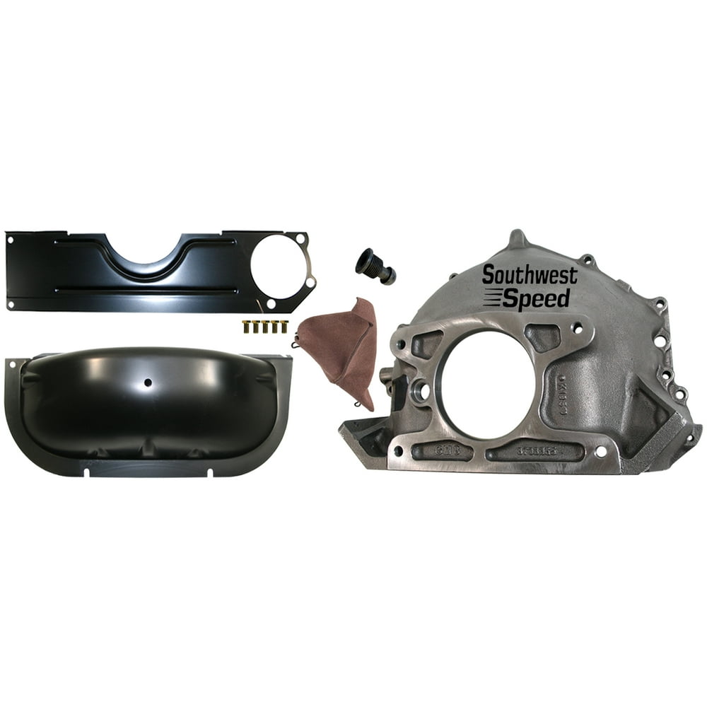 NEW CHEVY 365 BELLHOUSING, FLYWHEEL INSPECTION SHIELD, DUST COVER