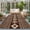 Brown, variant on Brown Boho Round Living Room Rugs 7 ft, Moroccan Geometric Striped Folk Modern Farm Umber Washable Area Rug with Non-Slip Sturdy Edge Binding Round Carpet for Kitchen Office Bedroom