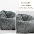 thumbnail image 4 of 6FT Large Comfy Bean Bag Couch Cover for Adults and Teens, Washable Arctic Velvet, Gray (Cover Only, No Filler), 4 of 8