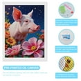 thumbnail image 3 of Diamond Art Kit for Adults, Pink Piglet Starry Night Blossoms Diamond Painting for Adults Beginners, 5D DIY Diamond Art Painting Kits, Colorful Diamond Painting Craft for Home Decor 12x16, 3 of 7