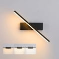 thumbnail image 1 of Luz de pared interior LED regulable, iluminación de pared moderna de rotación Lámpara de pared ajustable de aluminio de 6 W Lámpara de noche negra Luces de lectura para dormitorio, 30 cm, 1 of 5