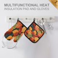 thumbnail image 4 of Yayeee Oven Mitts and Pot Holder Set of 2 Heat Resistant Kitchen Gloves Baking Hot Pad, Colorful Leaves, 4 of 5