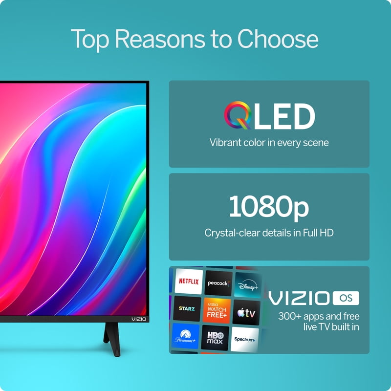 VIZIO 43" Class Quantum Full HD QLED Smart TV (NEW 2026) VFQ43M-10 color options