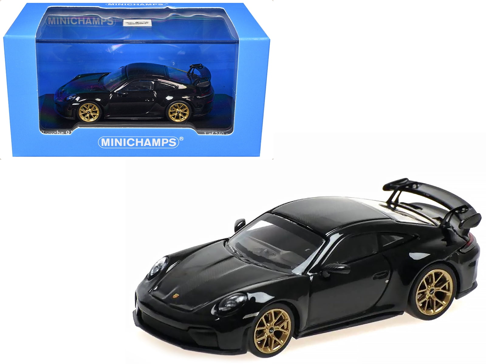 Porsche 911 (992) GT3 Shark Blue with Carbon Roof 1/64 Diecast