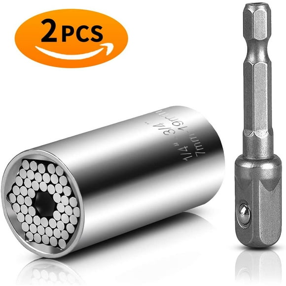 Clé à douille Clé universelle écrou universel Clé à douille universelle Outils à main multifonctions Réparation Adaptateur Outils de réparation Outils pour pinces 7-19mm avec adaptateur