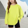 thumbnail image 2 of yillto Toddler Kids Basic Shirts Plain Long Sleeve Round Neck Loose Spring Summer Tshirts for Boys Girls, 2 of 7