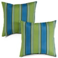 thumbnail image 2 of Cayman Stripe Outdoor Square Throw Pillow (2-pack), 2 of 4