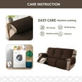 thumbnail image 6 of Lavish Cover 100% Waterproof Recliner Sofa Cover, 3 Pieces Non-Slip Recliner Couch Slipcovers, Washable Furniture Protector with Pockets & Elastic Straps for Kids Pets, 3 Seaters, Wine Red, 6 of 12