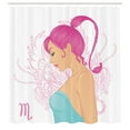 thumbnail image 2 of Ambesonne Zodiac Scorpio Shower Curtain, Woman Blue Dress, 69"Wx84"L, Pink Turquoise Beige, 2 of 4