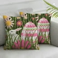thumbnail image 2 of COMIO Happy Easter Day Colored Eggs Butterfly Flower Spring Blessing Gift Square Throw Waist Pillow Case Decorative Cushion Cover Pillowcase Sofa Lumbar &nbsp;2pc, 2 of 6