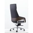 thumbnail image 4 of Akon Office Recliner Chair, Adjustable Height,Swivel, Lux Black Leather, 4 of 6