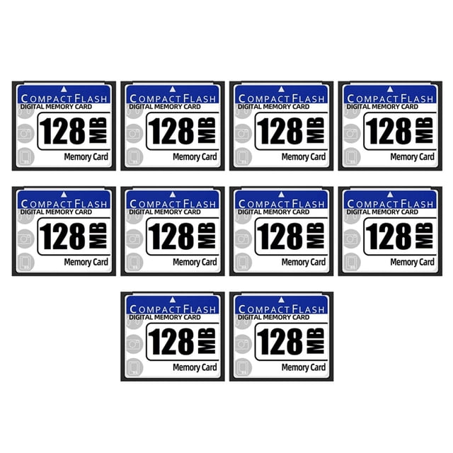10X 128MB Compact Flash Memory Card for Camera, Advertising Machine, Industrial Computer Card