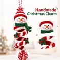 thumbnail image 2 of Christmas Spiral Snowman Crochet Kit with Soft Yarn, 1 Set, Red, White, and Green, for Holiday Crafting, Diy Decoration Kit, 2 of 7