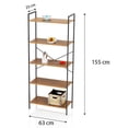thumbnail image 2 of Librero Organizador 5 Repisas Moderno Madera Estante Negro, 2 of 7