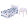 thumbnail image 3 of Cama en miniatura de casa de muñecas,Cama individual escala 1/12,Mesita de noche de casa de muñecas,Muebles de dormitorio de casa de muñecas,Decoración de casa de muñecas,Muebles de, 3 of 9