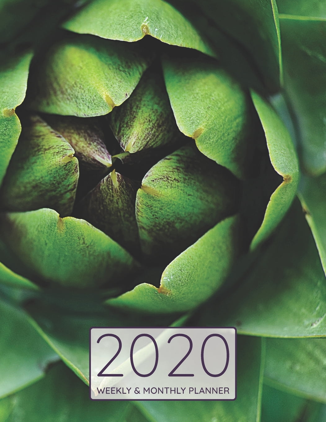 2020 weekly monthly planner artichoke flower cover weekly planner