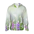 thumbnail image 1 of Fotbe Purple Butterfly On Wild Chaqueta con Protección Solar UPF 50+ para Hombre y Mujer, Camisa con Capucha y Bolsillos-X-Large, 1 of 7