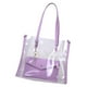 thumbnail image 3 of Bolso de hombro transparente para mujer, bolso de playa, bolso de mano, bolso portátil, decoración, púrpura Vogacara AP000905-04, 3 of 7