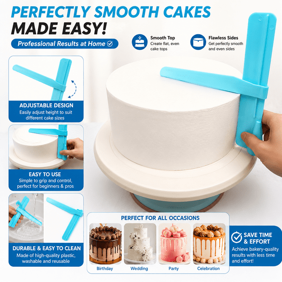 Adjustable Cake Scraper Smoother Icing Scraper Tool