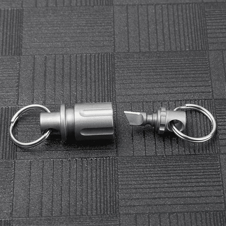 Titanium Quick Release Keychain Clip, Heavy Duty Rotatable Pull
